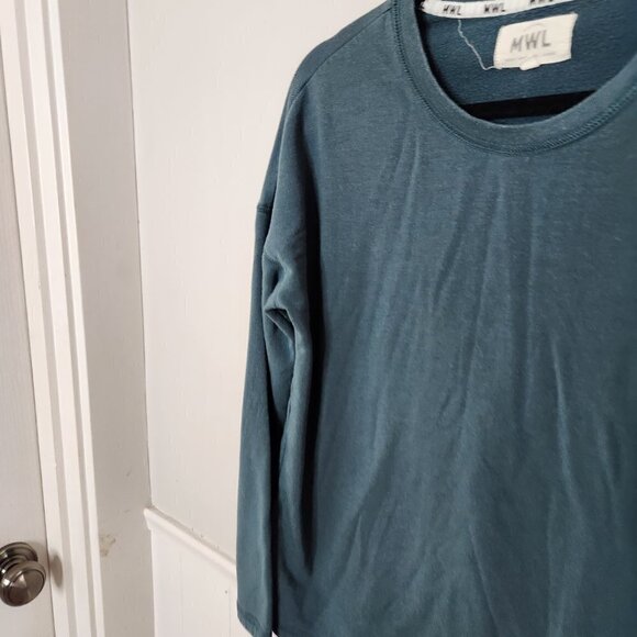 MADEWELL Teal Super Brushed Easy Going Sweatshirt - Picture 2 of 5